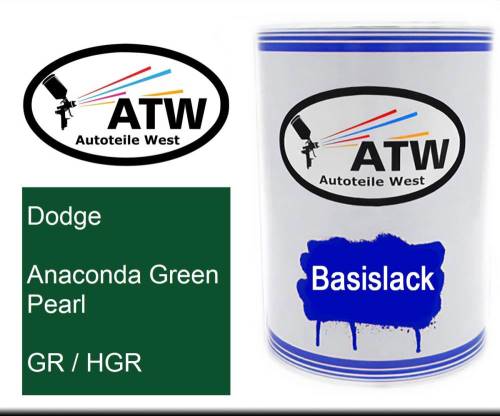 Dodge, Anaconda Green Pearl, GR / HGR: 500ml Lackdose, von ATW Autoteile West.